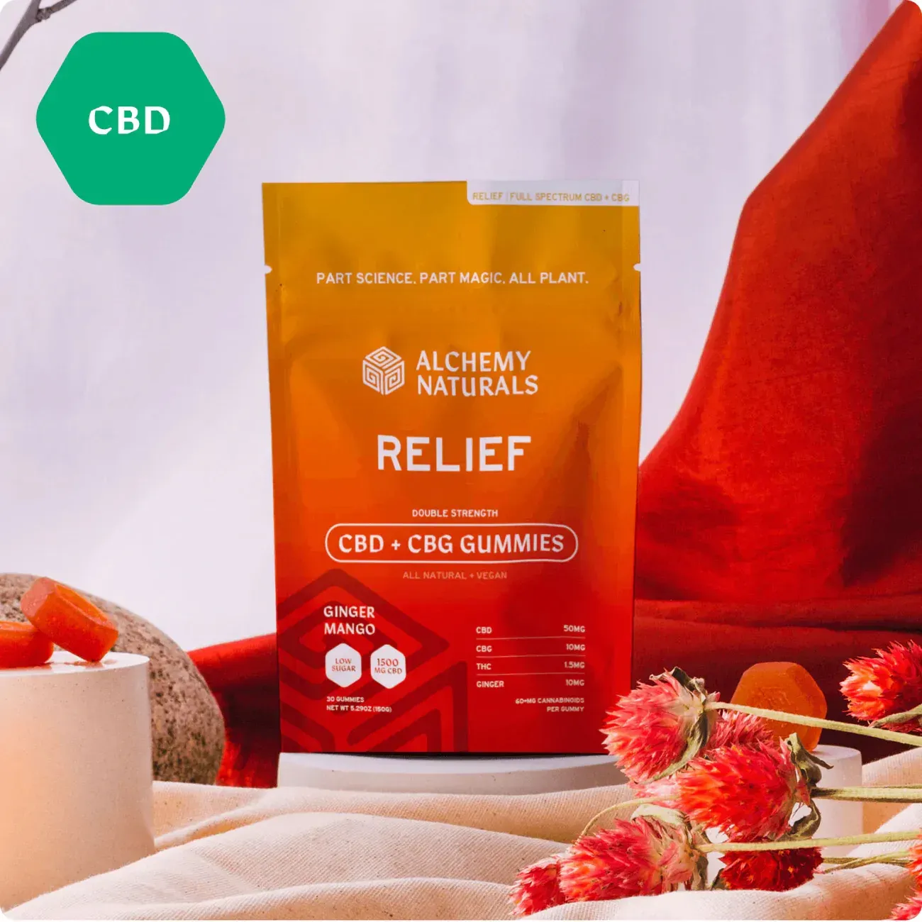 Alchemy Naturals Relief CBG Gummies