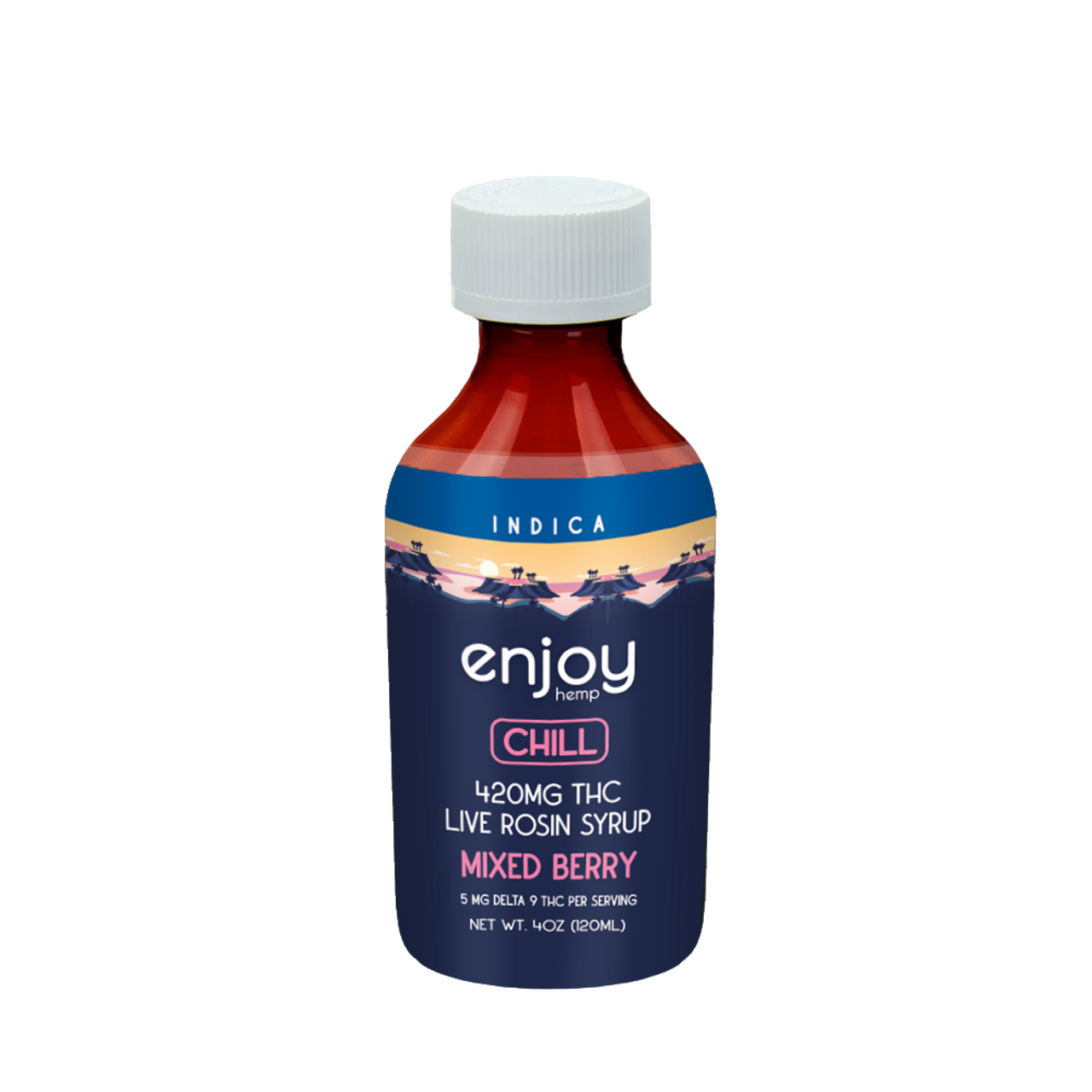 Enjoy Hemp Chill Delta 9 THC Live Rosin Syrup 420mg - Mixed Berry (Indica)