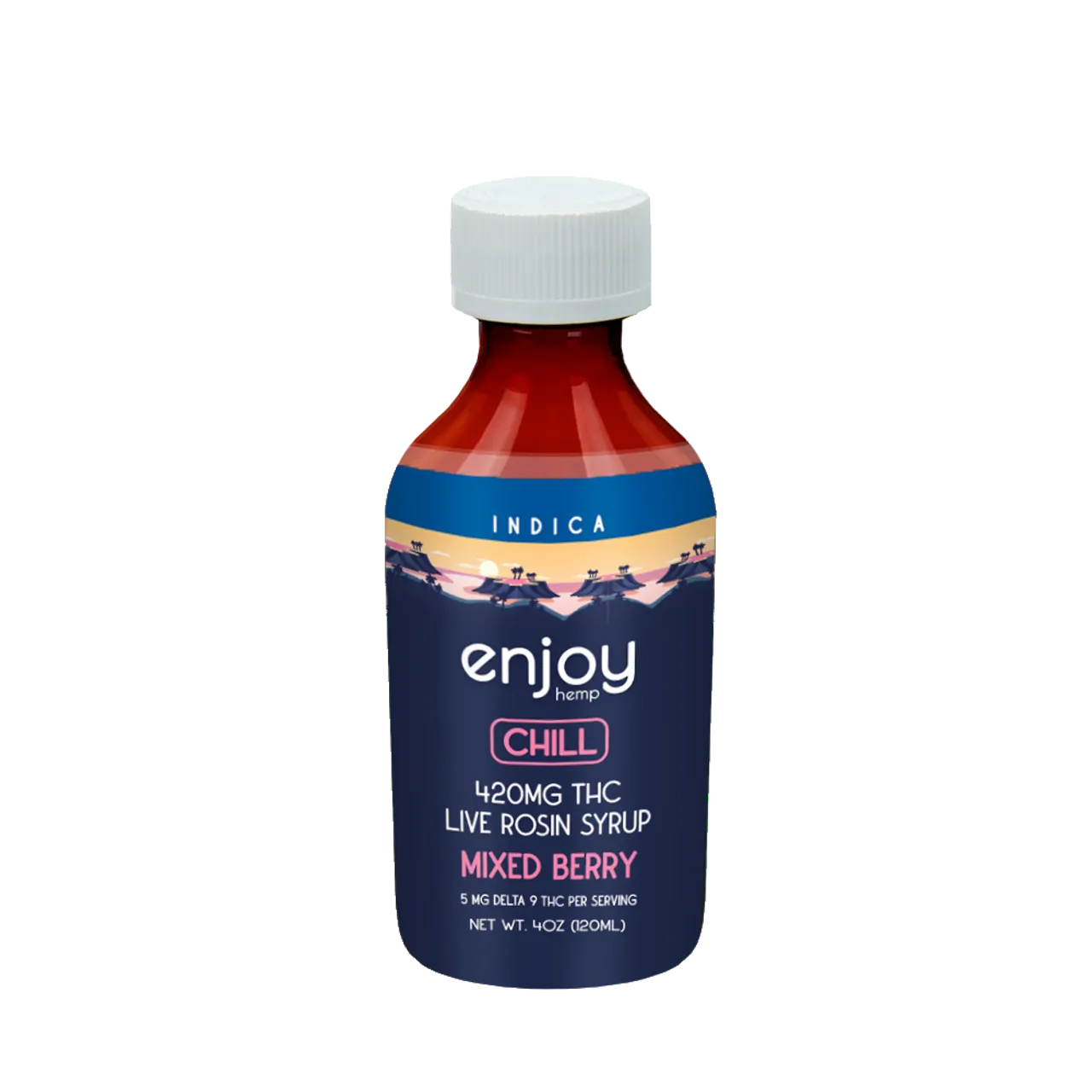 Enjoy Hemp Chill Delta 9 THC Live Rosin Syrup 420mg - Mixed Berry (Indica)