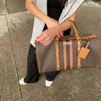 Bedford Travel Extra-Large Logo Stripe Weekender Bag