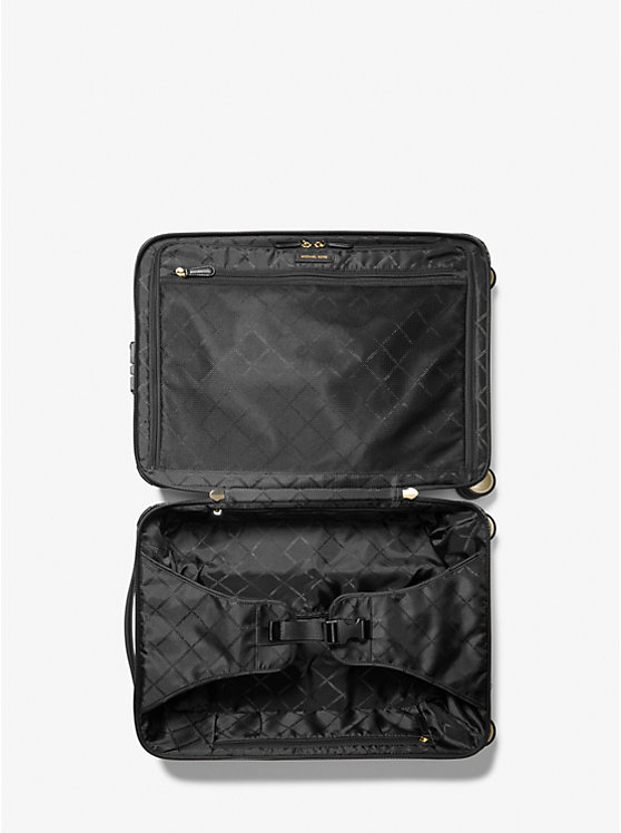 Metallic Logo Stripe Suitcase -BLACK/GOLD