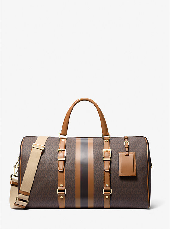 Bedford Travel Extra-Large Logo Stripe Weekender Bag