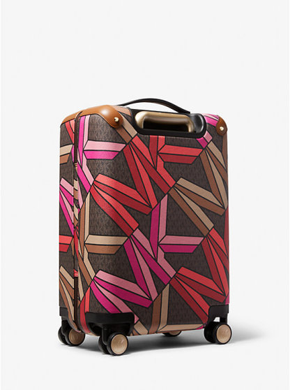 Jet Set Travel Small Graphic Logo Suitcase - BROWN MULTI