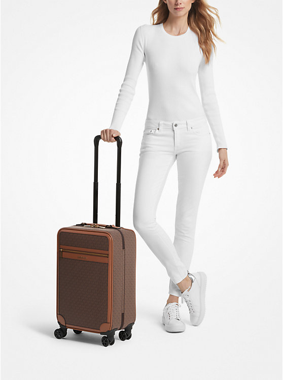 Small Signature Logo Suitcase - BROWN