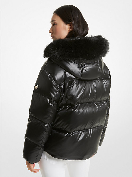 Faux Fur Trim Puffer Jacket