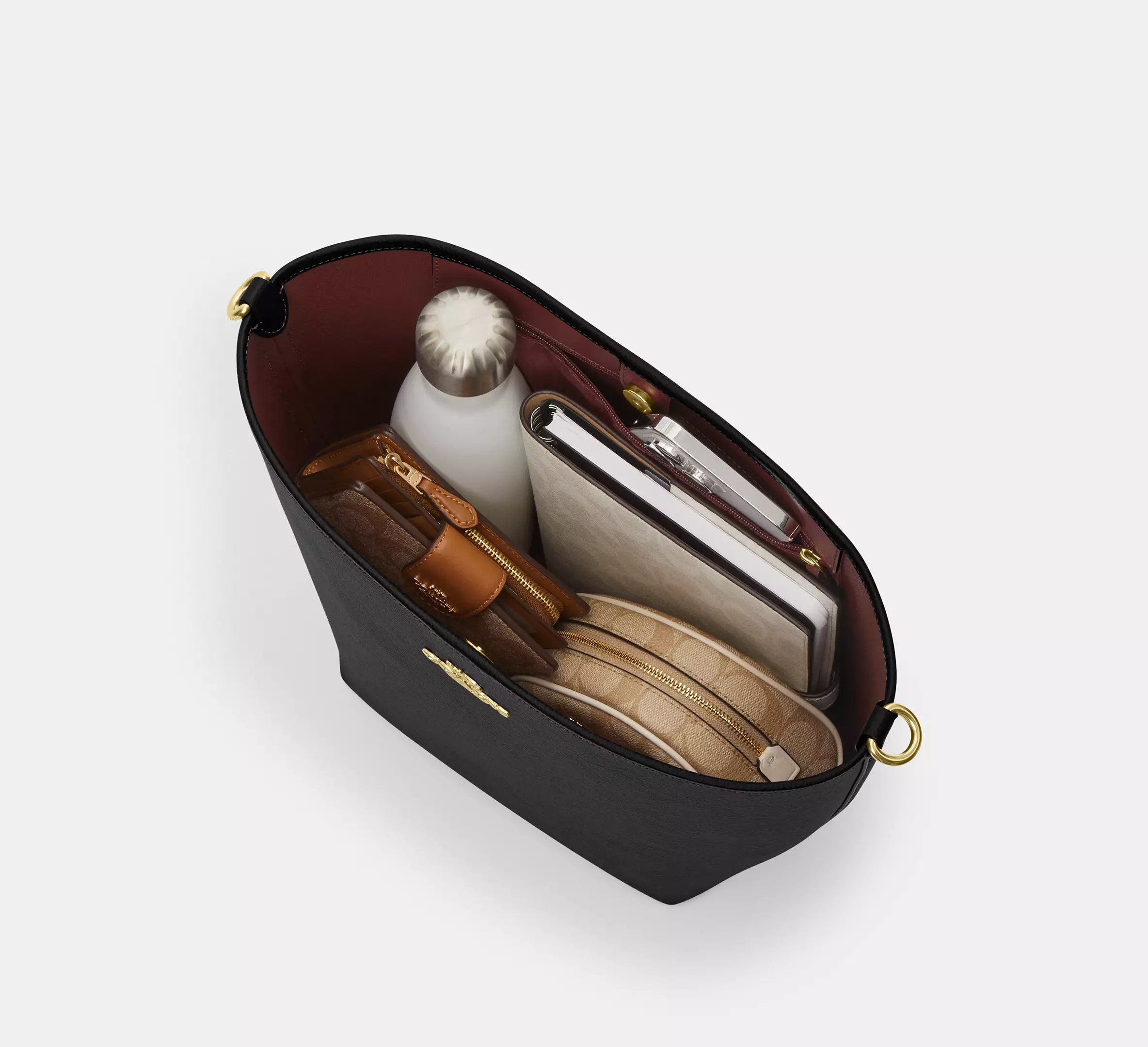 Coathtch City Large Bucket Bag In Signature Canvas