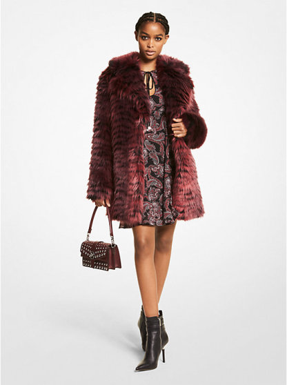 Tiger Print Faux Fur Coat