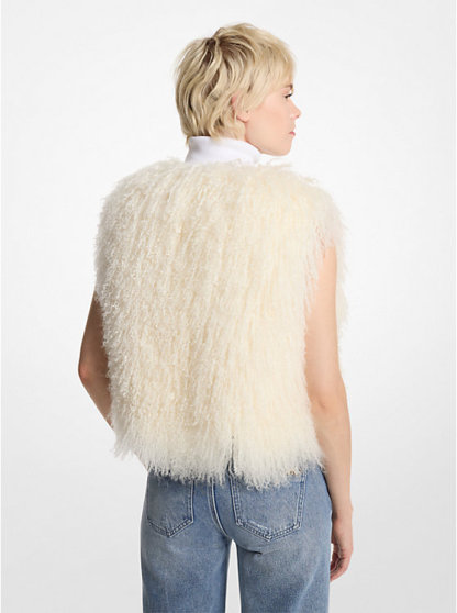 Shearling Cropped Vest
