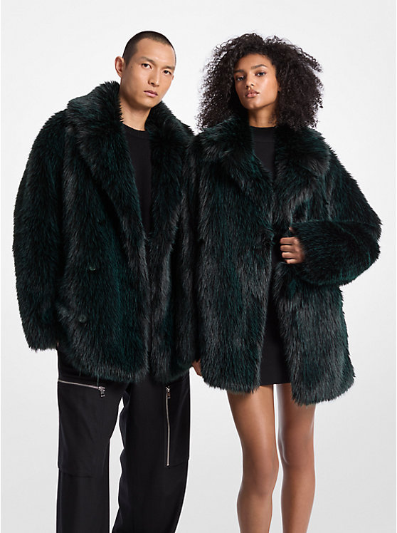 Faux Fur Peacoat