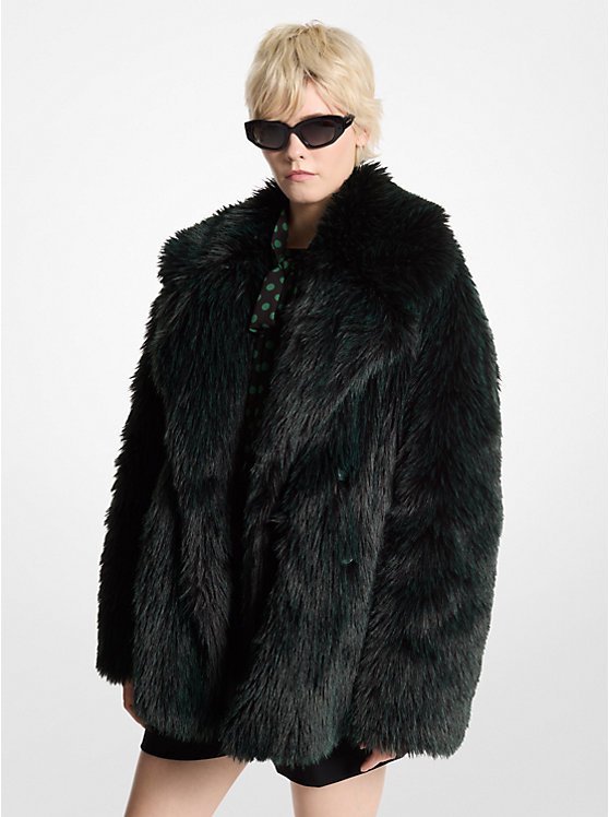 Faux Fur Peacoat