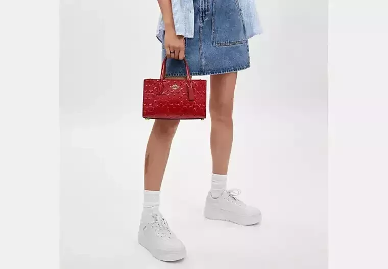 Nina Small Tote Bag Signature Patent leather New Outlet