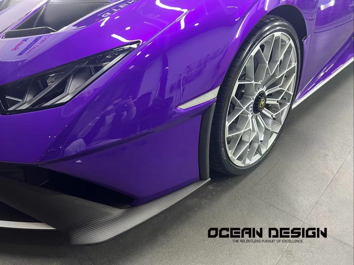 Lamborghini Huracan STO Front Bumper Protector Dry Carbon Fiber OEM Series Bodykit