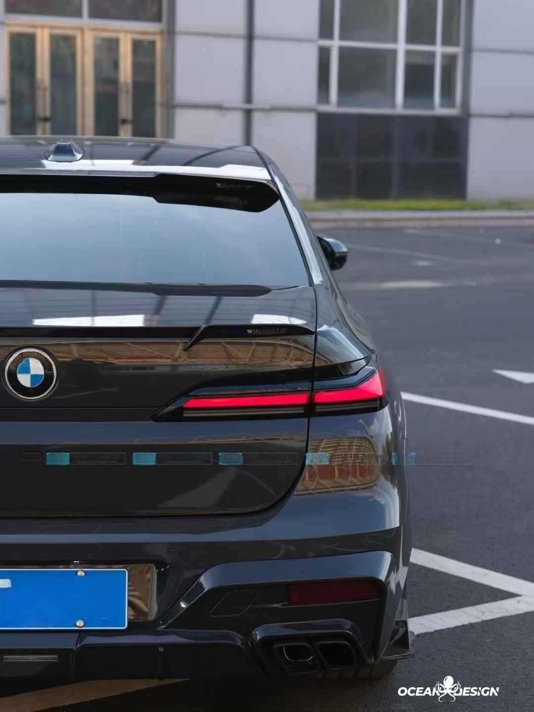 2023-2025 BMW G70 7 Series M Sport MSY Dry Carbon Rear Diffuser & Exhaust Tips