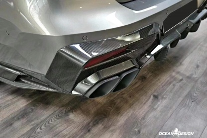 2023-2025 BMW G70 7 Series M Sport MSY Dry Carbon Rear Diffuser & Exhaust Tips