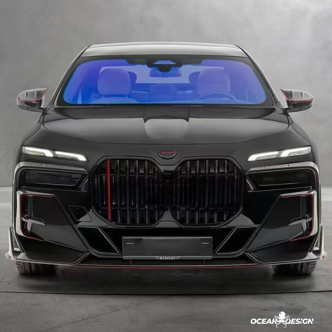 2023-2025 BMW G70 7 Series M Sport MSY Dry Carbon Fiber Front Lip Splitter