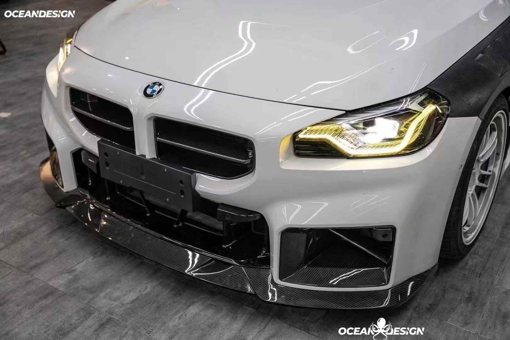 2023-2025 BMW G87 M2 R Style Dry Carbon Front Lip