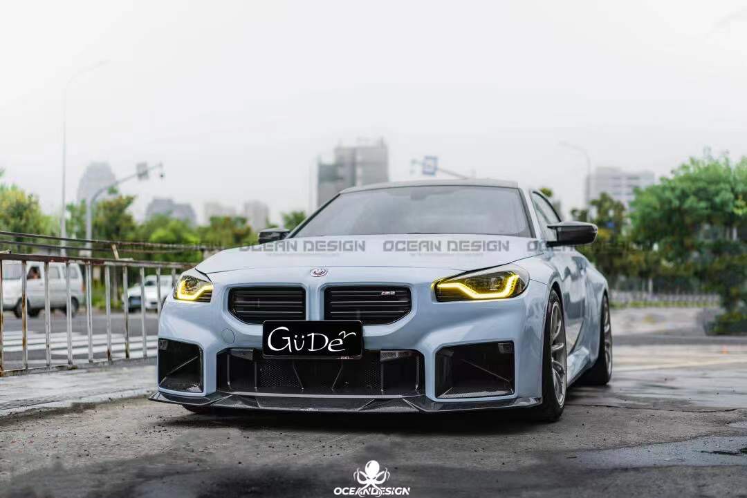 2023-2025 BMW G87 M2 R Style Dry Carbon Front Lip