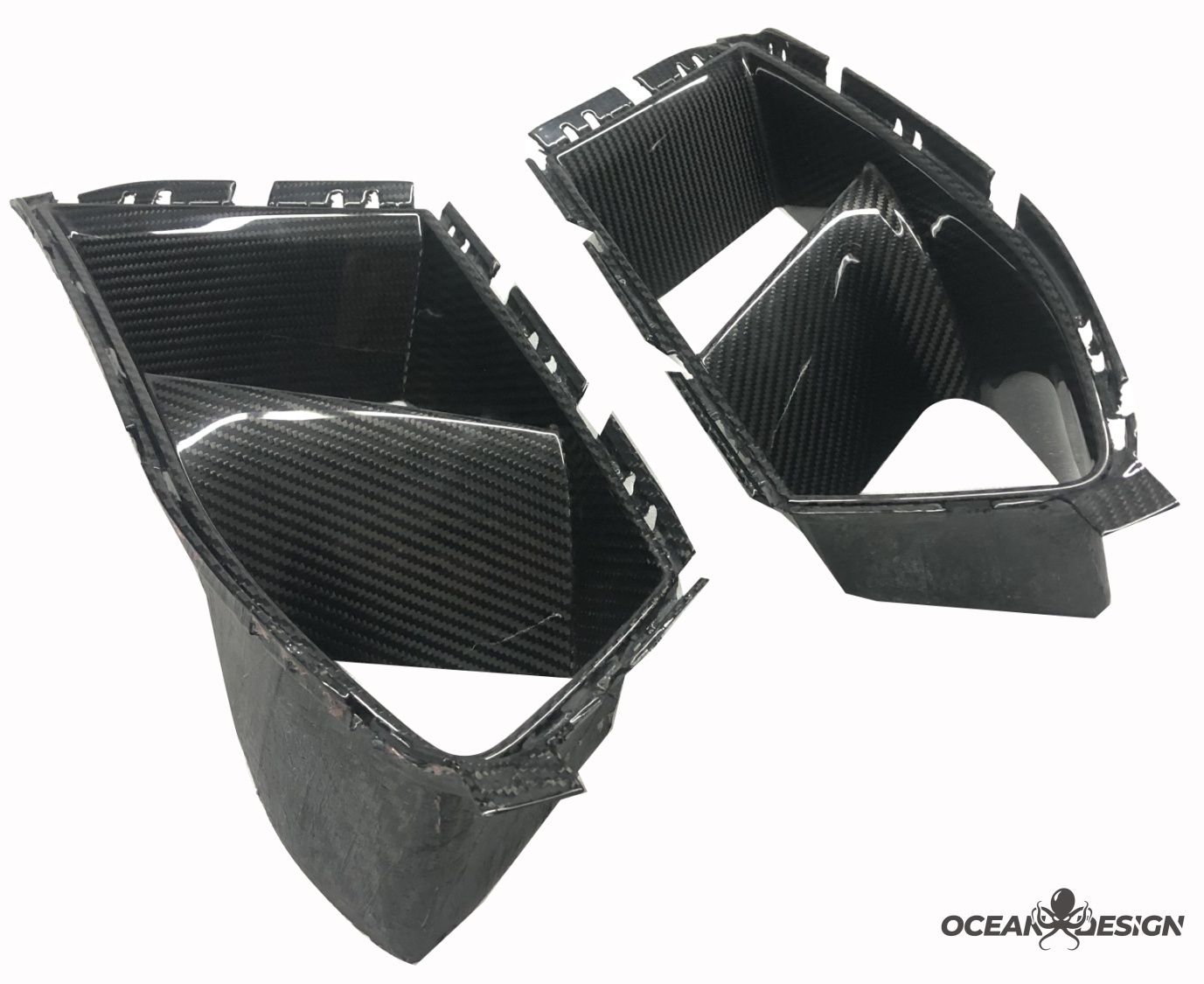 2021-2025 BMW M3 G80 / M4 G82 MP Style Front Bumper Air Intake Inserts - Dry Carbon Fiber