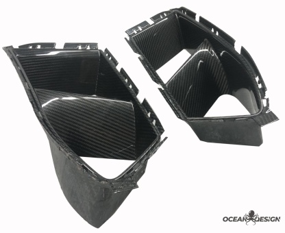 2021-2025 BMW M3 G80 / M4 G82 MP Style Front Bumper Air Intake Inserts - Dry Carbon Fiber