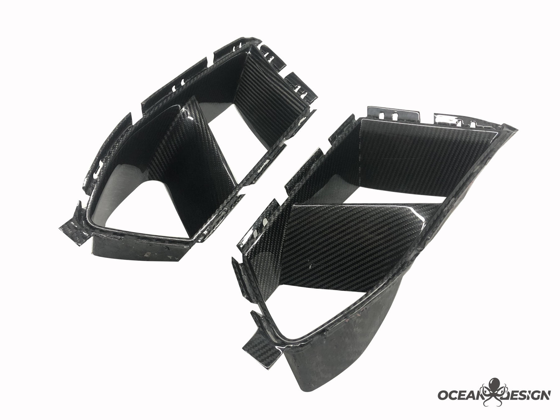 2021-2025 BMW M3 G80 / M4 G82 MP Style Front Bumper Air Intake Inserts - Dry Carbon Fiber