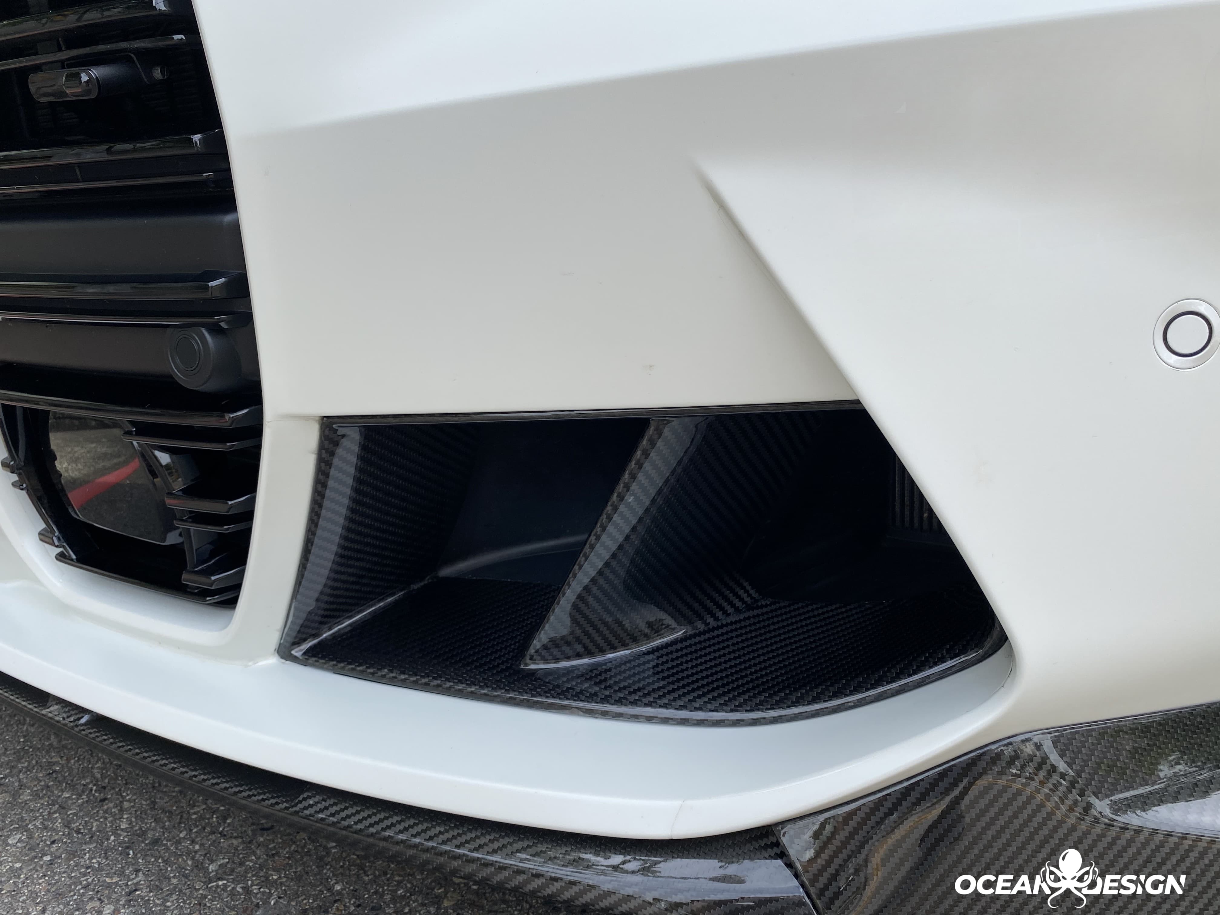 2021-2025 BMW M3 G80 / M4 G82 MP Style Front Bumper Air Intake Inserts - Dry Carbon Fiber