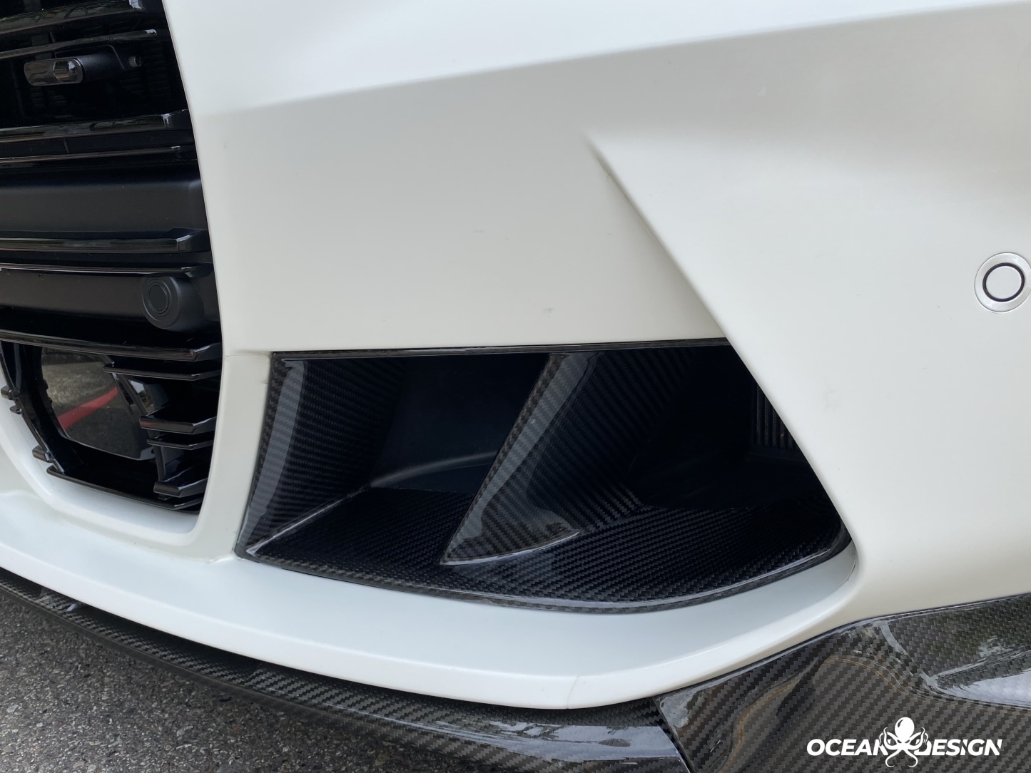 2021-2025 BMW M3 G80 / M4 G82 MP Style Front Bumper Air Intake Inserts - Dry Carbon Fiber