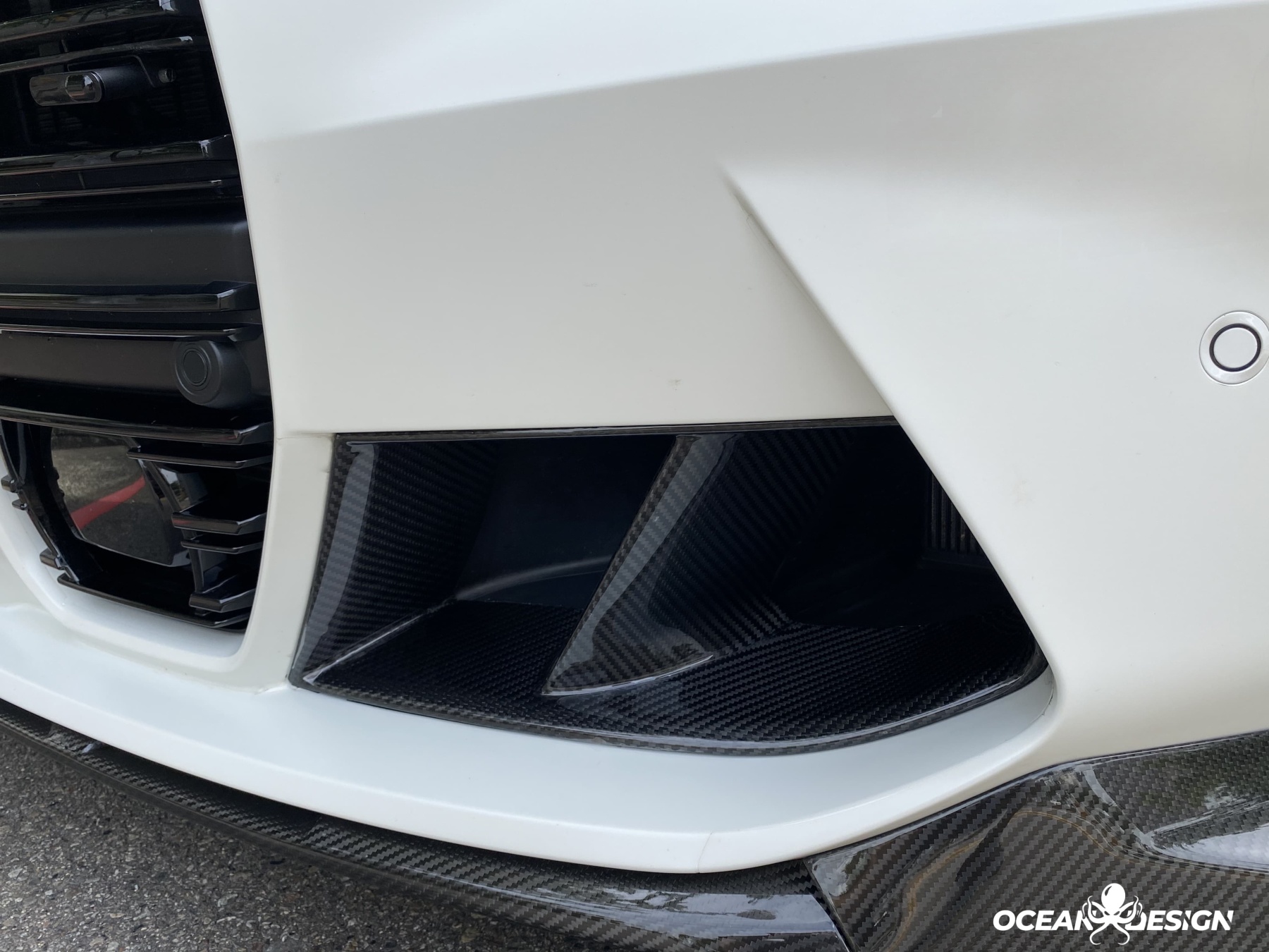 2021-2025 BMW M3 G80 / M4 G82 MP Style Front Bumper Air Intake Inserts - Dry Carbon Fiber