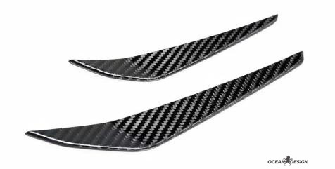 2021–2025 BMW M3 (G80) / M4 (G82) MP Style Front Canards – Dry Carbon Fiber