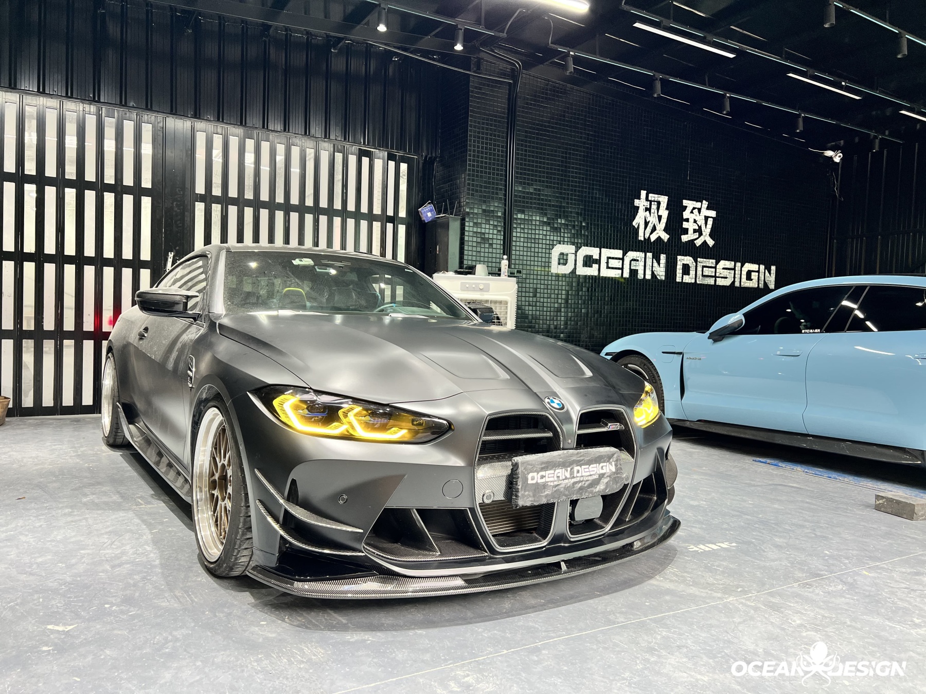 2021–2025 BMW M3 (G80) / M4 (G82) AC Style Front Canards – Dry Carbon Fiber
