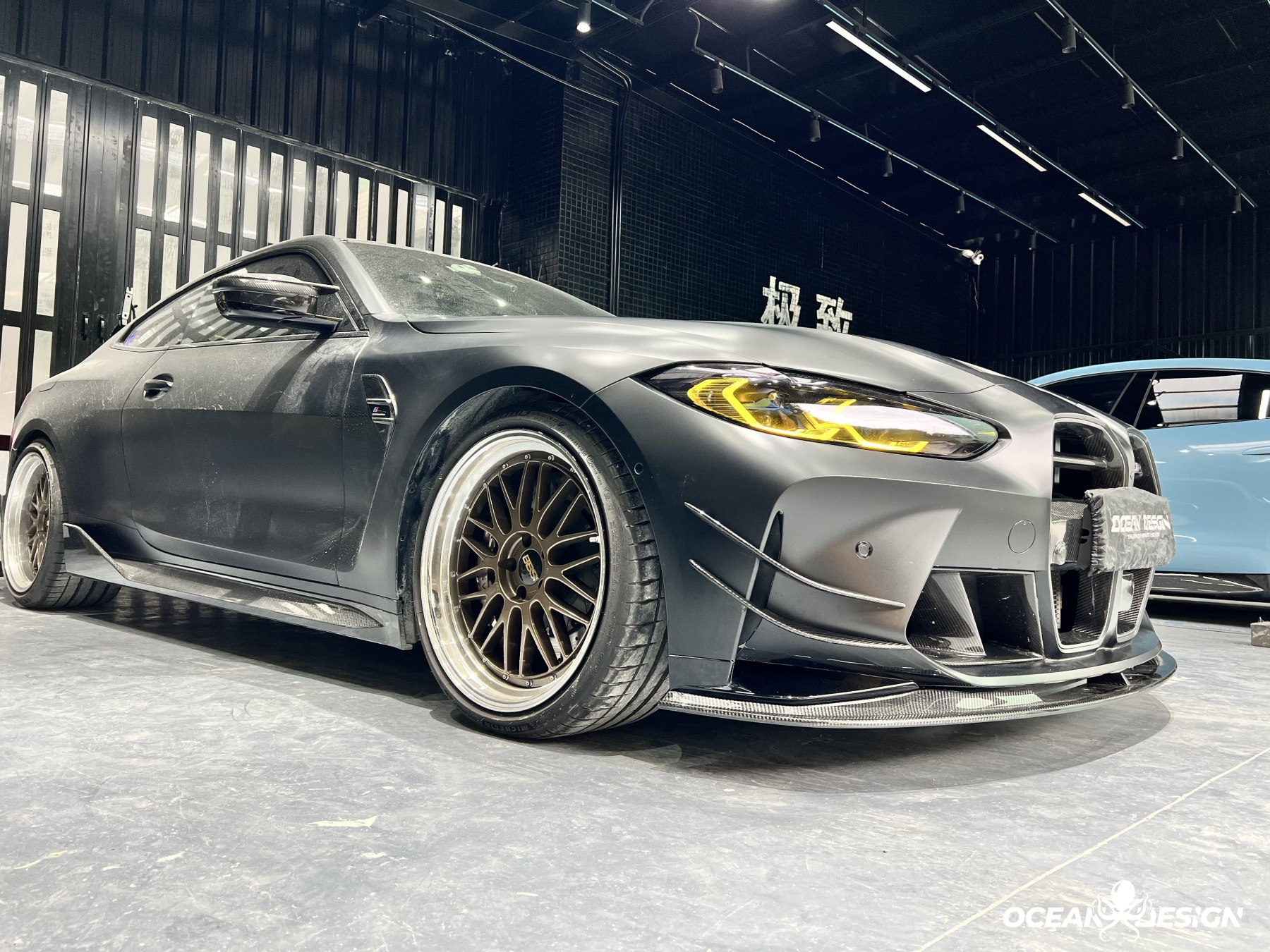 2021–2025 BMW M3 (G80) / M4 (G82) AC Style Front Canards – Dry Carbon Fiber