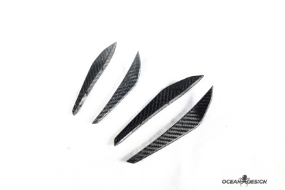 2021–2025 BMW M3 (G80) / M4 (G82) MP Style Front Canards – Dry Carbon Fiber
