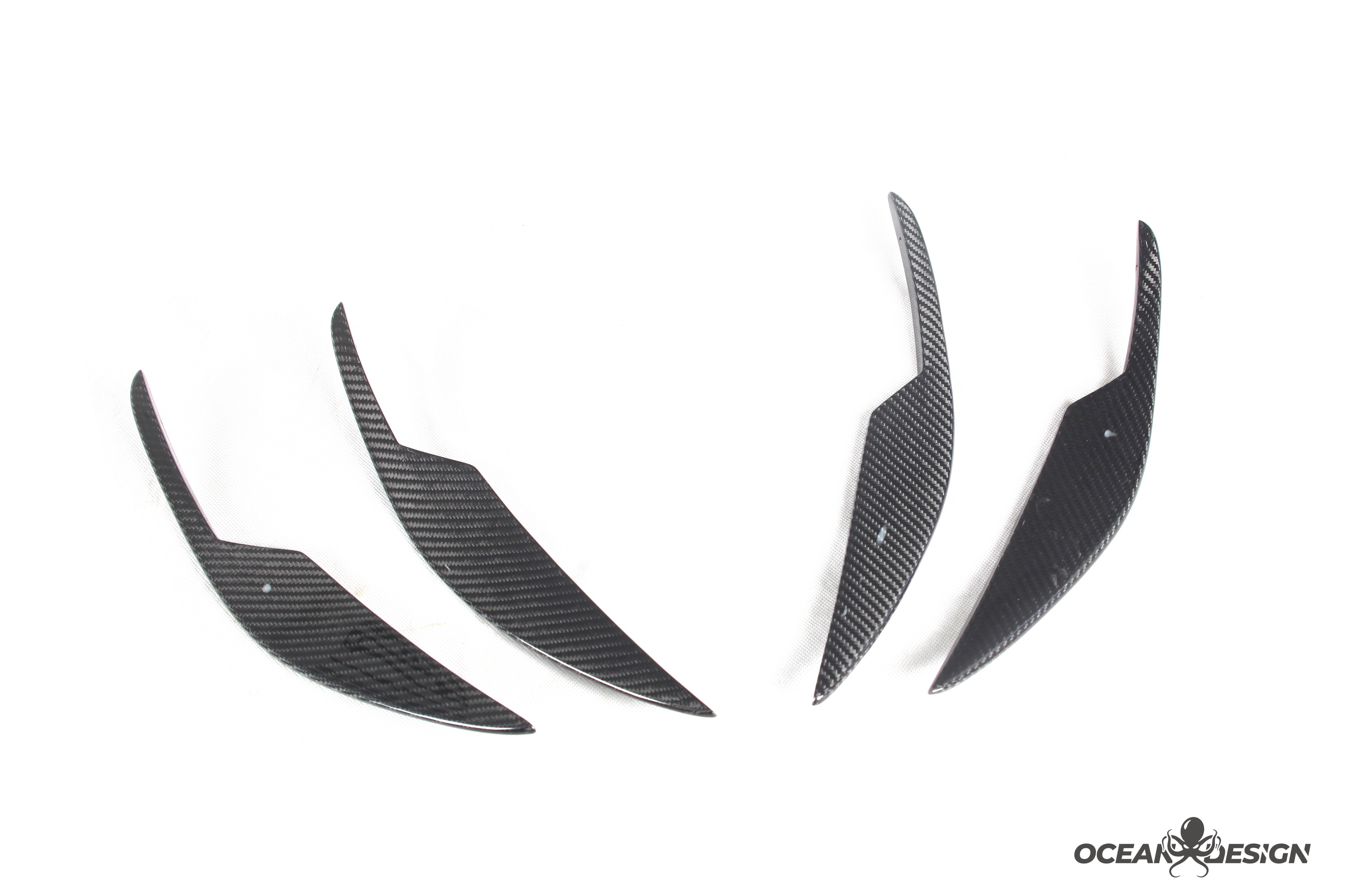 2021–2025 BMW M3 (G80) / M4 (G82) AC Style Front Canards – Dry Carbon Fiber