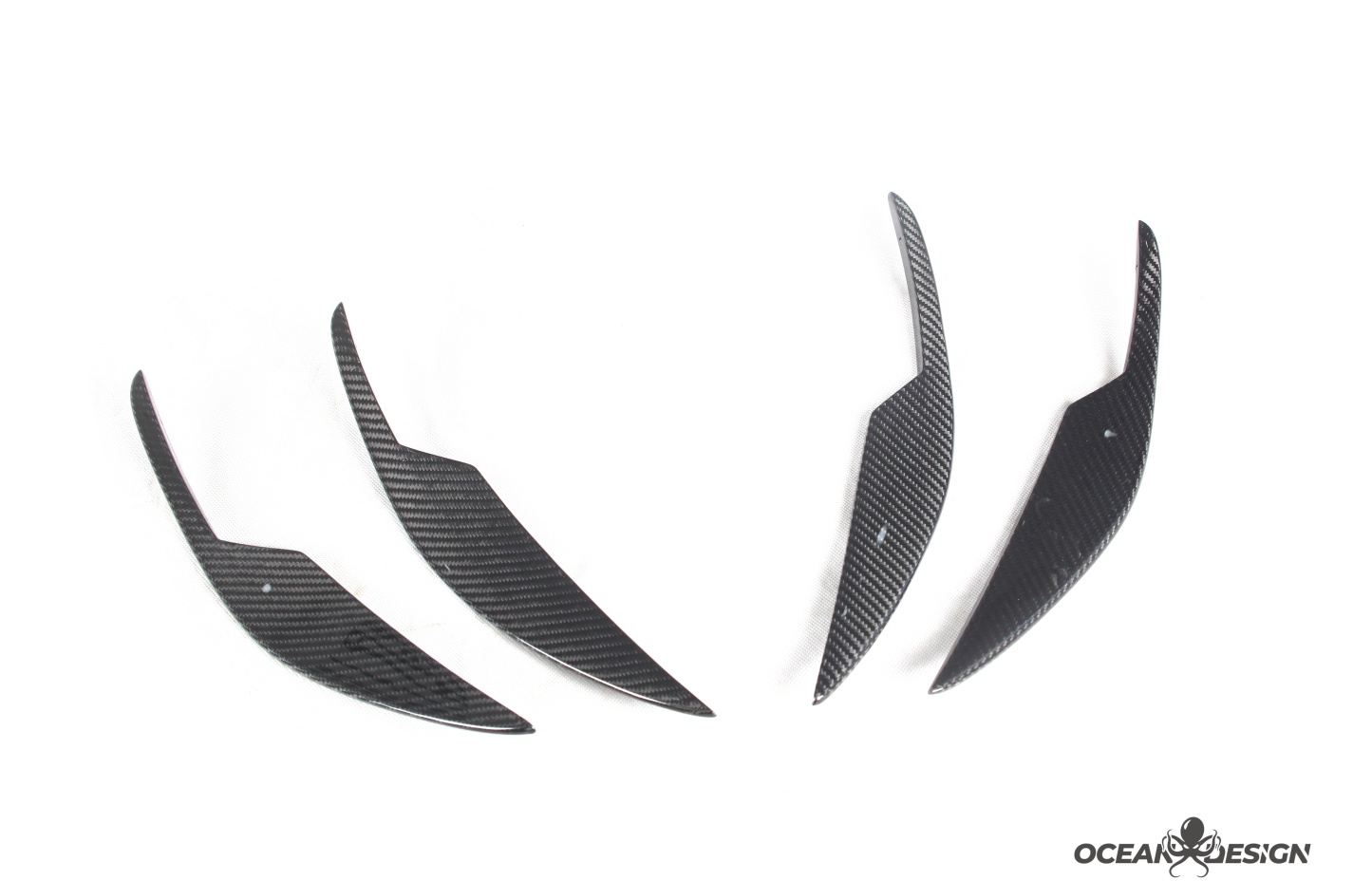 2021–2025 BMW M3 (G80) / M4 (G82) AC Style Front Canards – Dry Carbon Fiber