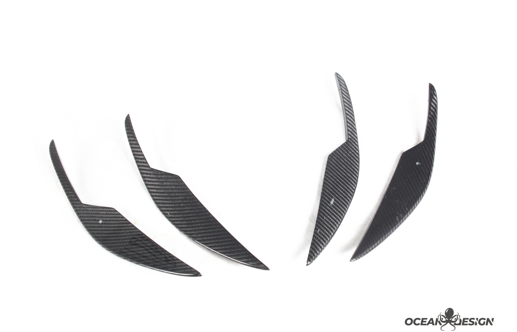 2021–2025 BMW M3 (G80) / M4 (G82) AC Style Front Canards – Dry Carbon Fiber