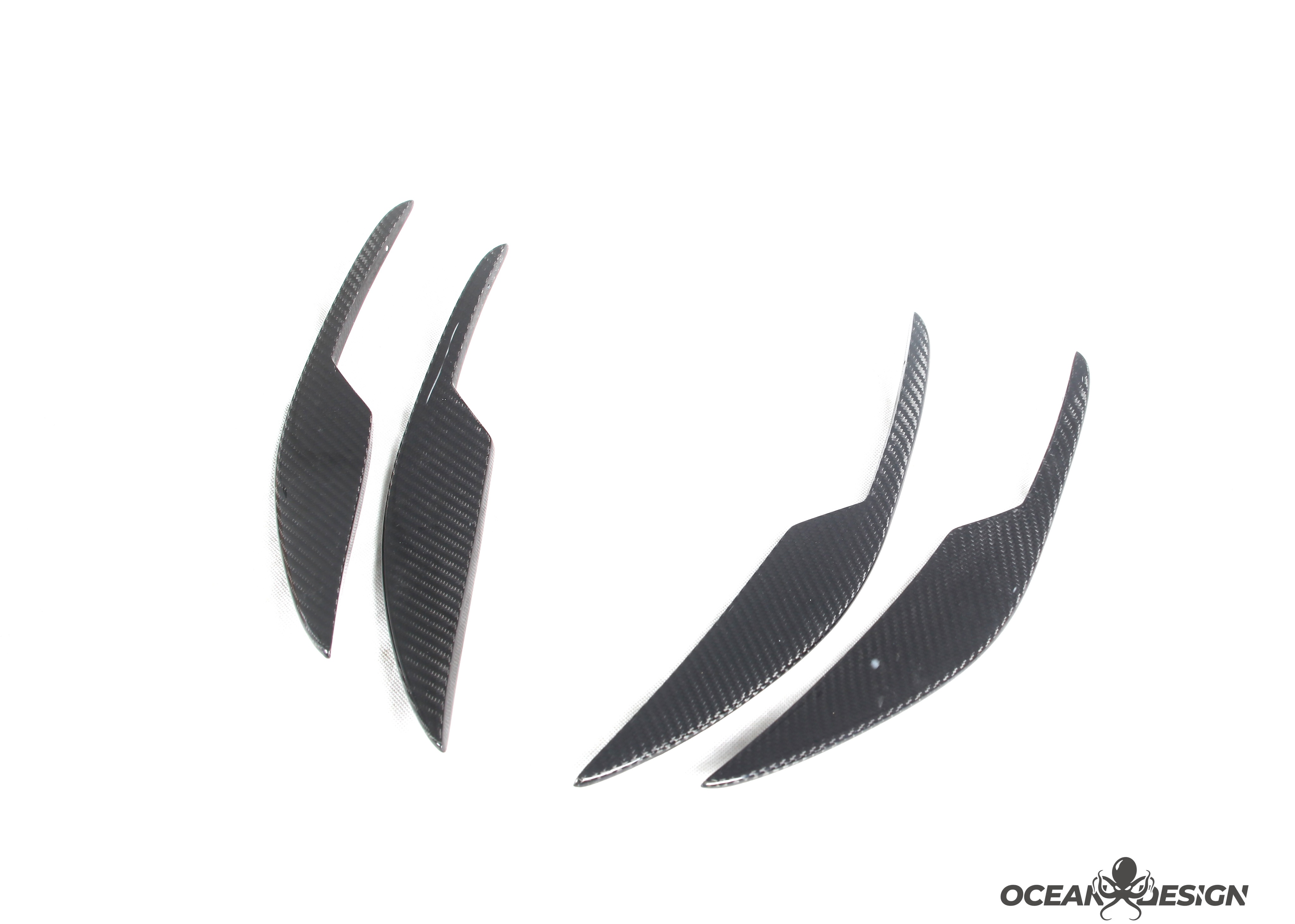 2021–2025 BMW M3 (G80) / M4 (G82) AC Style Front Canards – Dry Carbon Fiber