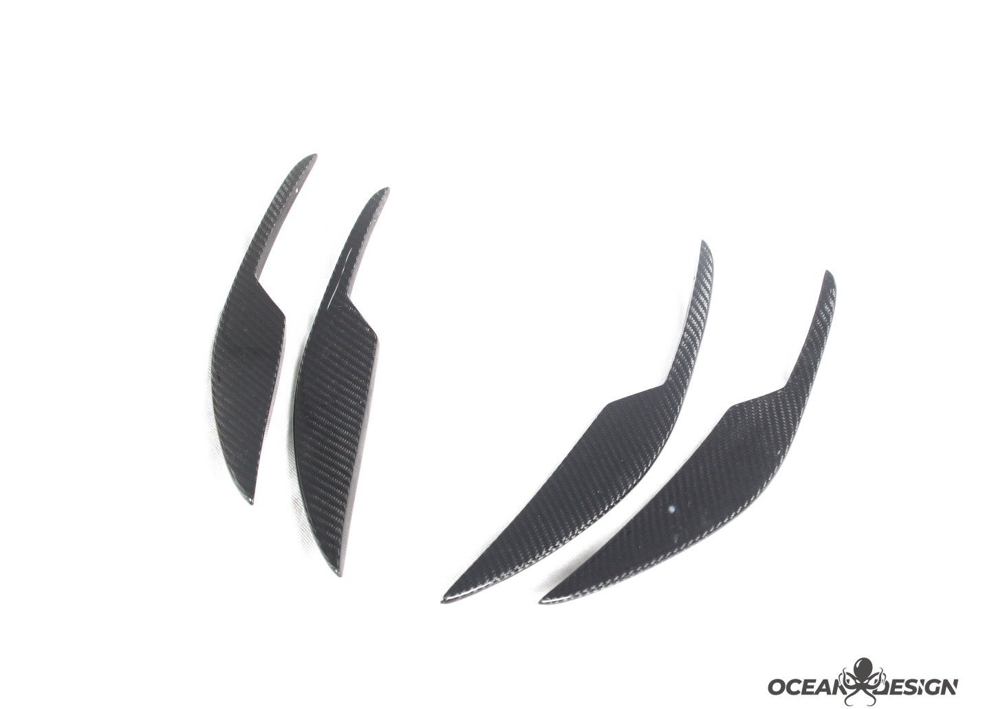 2021–2025 BMW M3 (G80) / M4 (G82) AC Style Front Canards – Dry Carbon Fiber