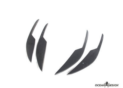 2021–2025 BMW M3 (G80) / M4 (G82) AC Style Front Canards – Dry Carbon Fiber