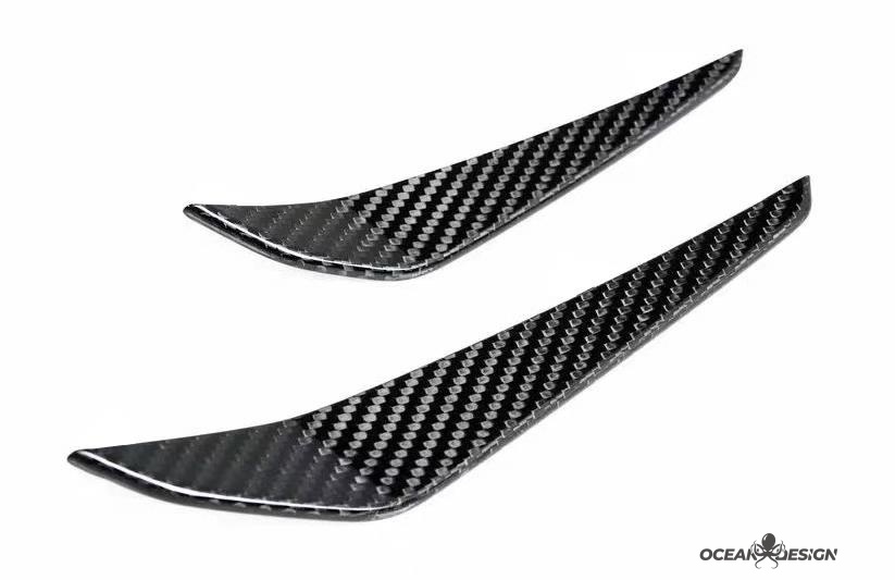 2021–2025 BMW M3 (G80) / M4 (G82) MP Style Front Canards – Dry Carbon Fiber