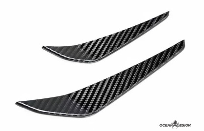 2021–2025 BMW M3 (G80) / M4 (G82) MP Style Front Canards – Dry Carbon Fiber