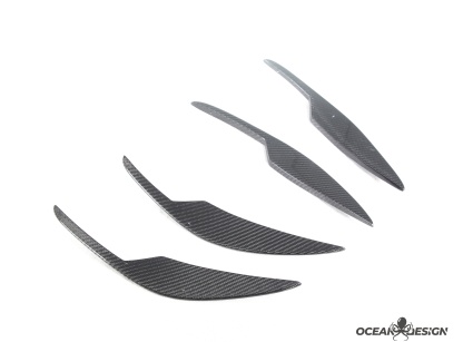 2021–2025 BMW M3 (G80) / M4 (G82) AC Style Front Canards – Dry Carbon Fiber