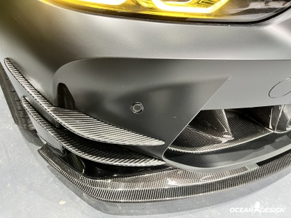 2021–2025 BMW M3 (G80) / M4 (G82) AC Style Front Canards – Dry Carbon Fiber