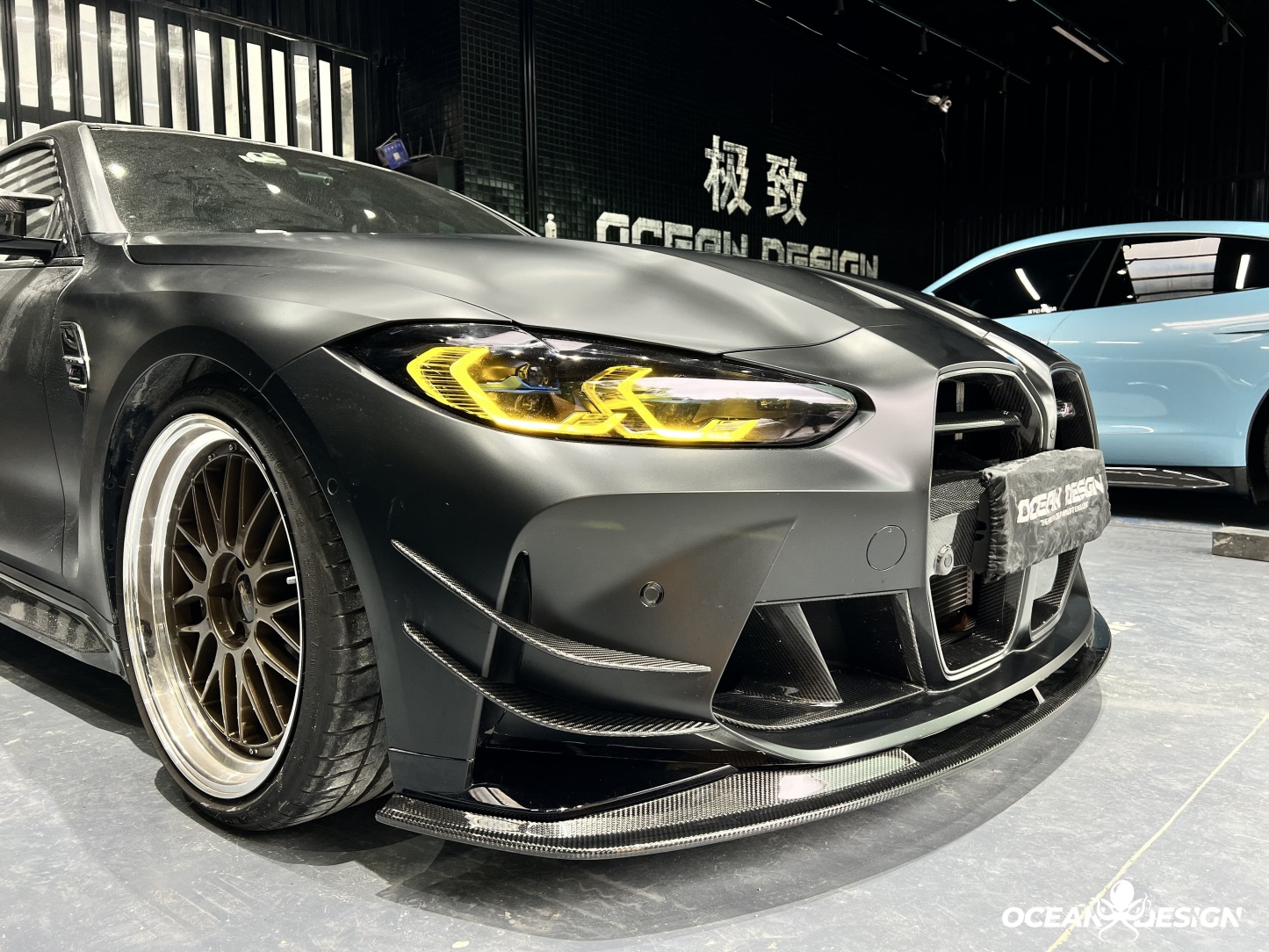 2021–2025 BMW M3 (G80) / M4 (G82) AC Style Front Canards – Dry Carbon Fiber