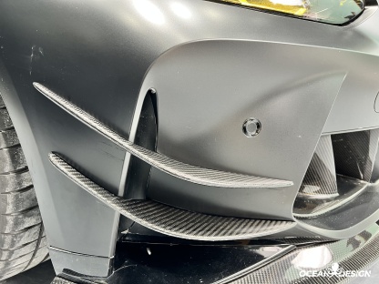 2021–2025 BMW M3 (G80) / M4 (G82) AC Style Front Canards – Dry Carbon Fiber