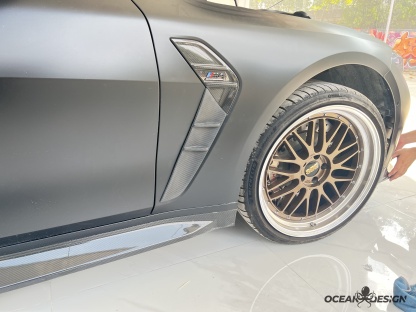 2021–2025 BMW M3 (G80) / M4 (G82) CSL Style Front Fender Trim – Dry Carbon Fiber