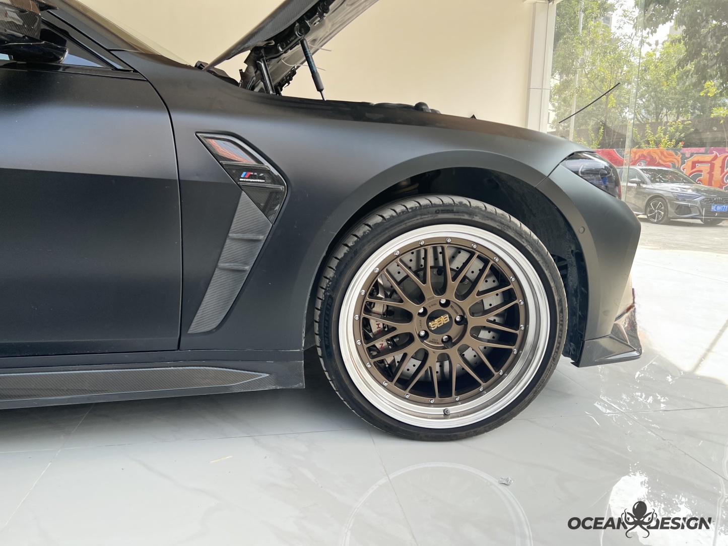 2021–2025 BMW M3 (G80) / M4 (G82) CSL Style Front Fender Trim – Dry Carbon Fiber