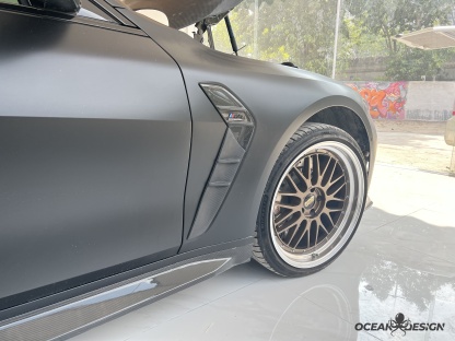 2021–2025 BMW M3 (G80) / M4 (G82) CSL Style Front Fender Trim – Dry Carbon Fiber