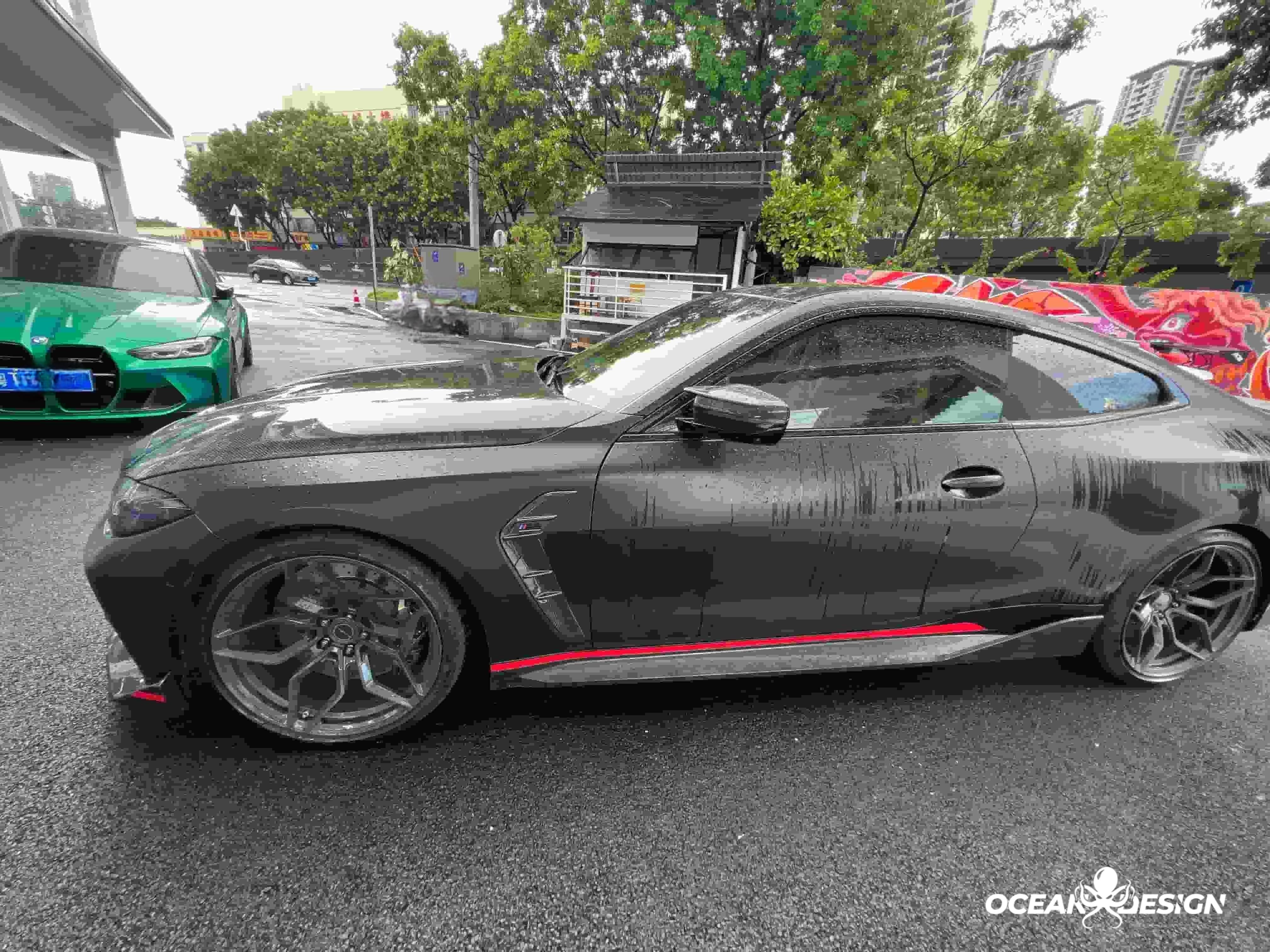 2021–2025 BMW M3 (G80) / M4 (G82) CSL Style Front Fender Trim – Dry Carbon Fiber