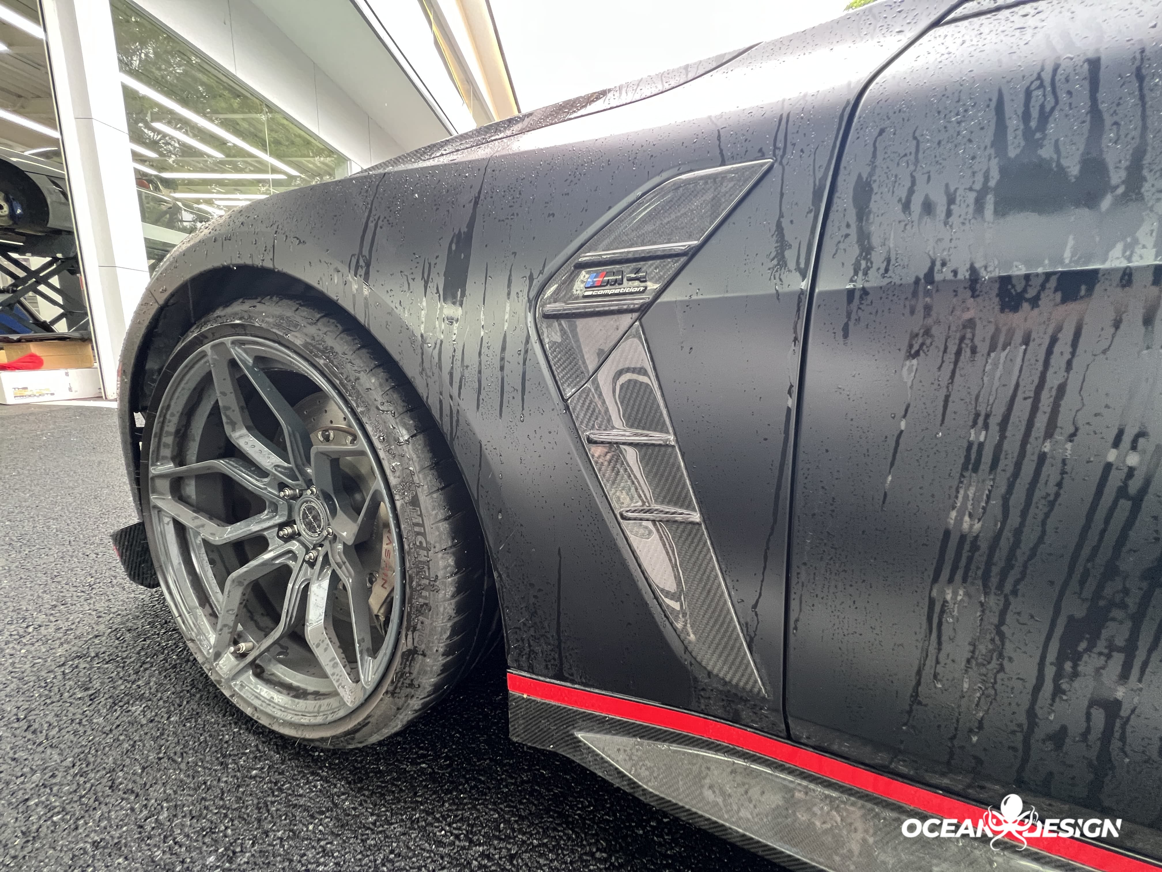 2021–2025 BMW M3 (G80) / M4 (G82) CSL Style Front Fender Trim – Dry Carbon Fiber