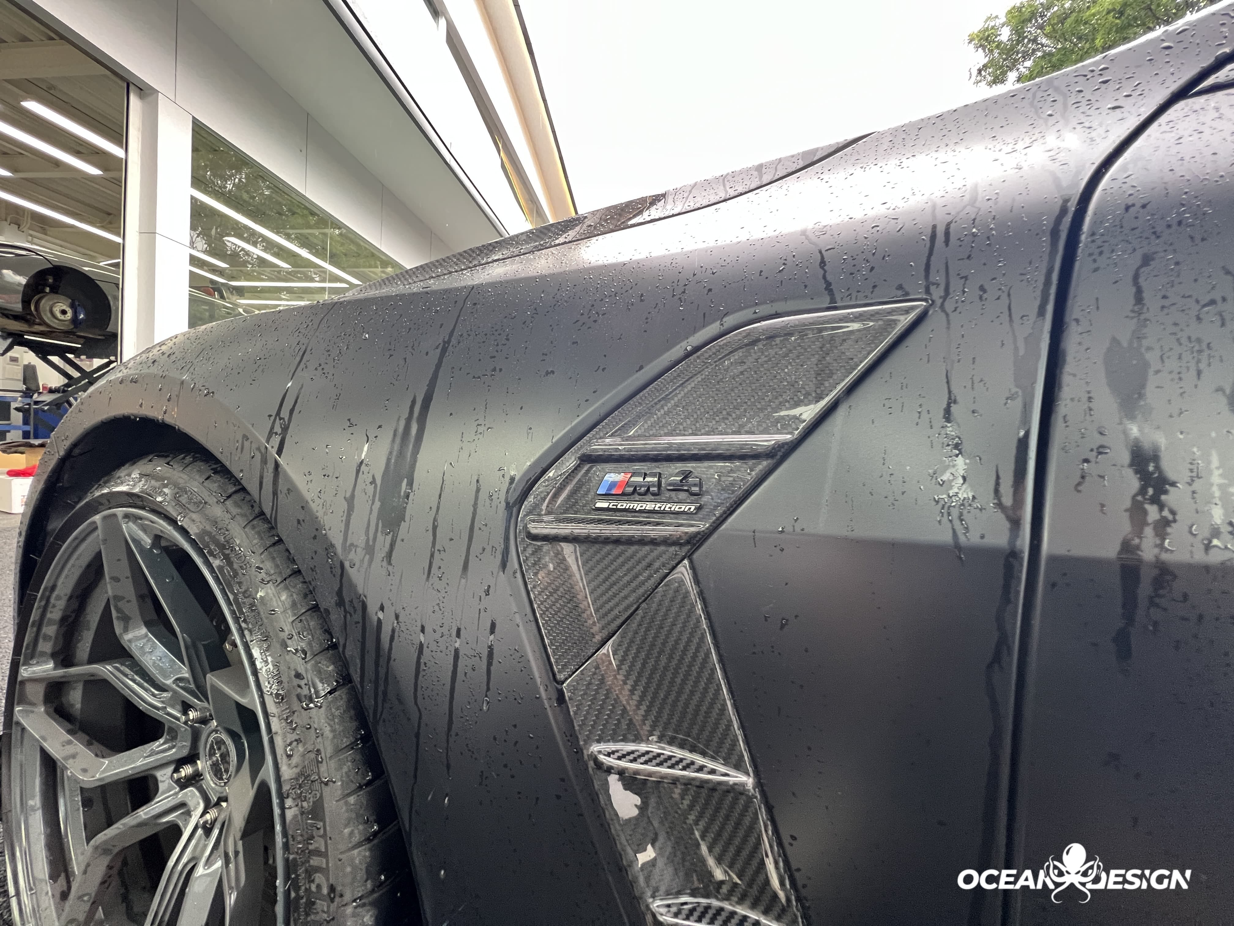 2021–2025 BMW M3 (G80) / M4 (G82) CSL Style Front Fender Trim – Dry Carbon Fiber