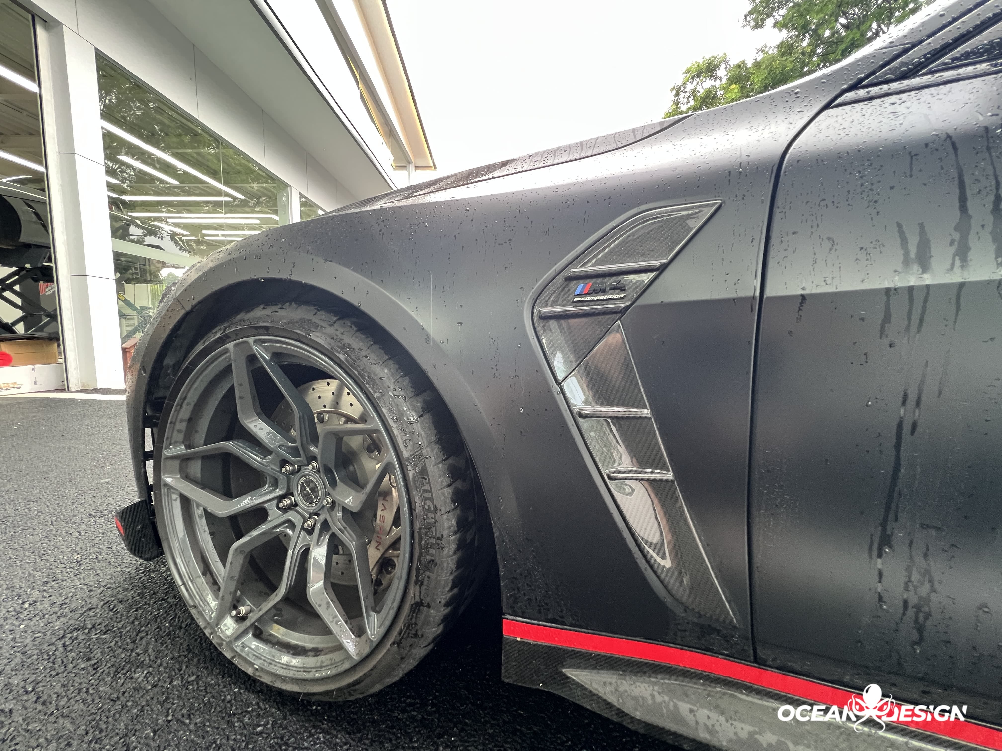 2021–2025 BMW M3 (G80) / M4 (G82) CSL Style Front Fender Trim – Dry Carbon Fiber